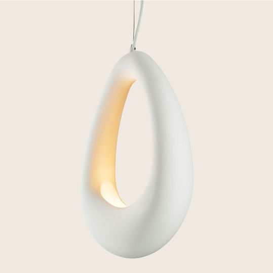 Zambelis Lights Κρεμαστό Φωτιστικό Λευκό 27.4x42εκ. Zambelis Lights Κρεμαστό Φωτιστικό Λευκό 27.4x42εκ.