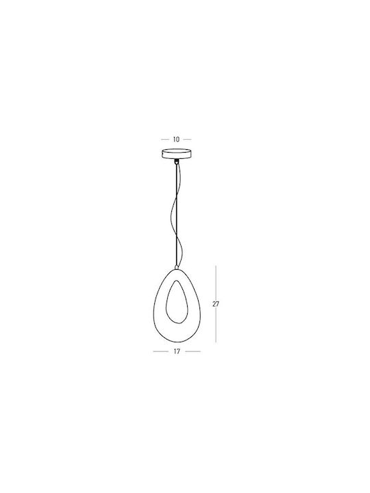 Zambelis Lights Deckenleuchte Beige mit Lampenbirnensockel G9 17x27cm