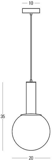 Zambelis Lights Green Ceiling Light with E27 Socket 20x20cm