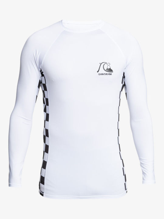 Quiksilver Arch Ανδρική Μακρυμάνικη Αντηλιακή Μπλούζα Λευκή