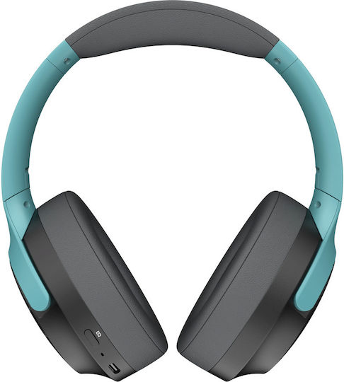 PowerLocus Ασύρματα Bluetooth Over Ear Ακουστικά Μπλε