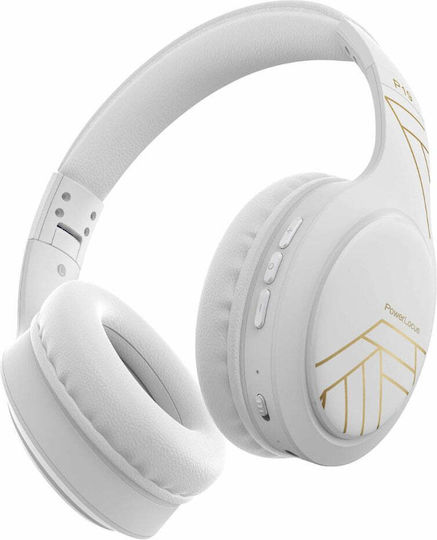 PowerLocus P19 Безжични / Жични Over Ear Слушалки с 60 Часа Работа и Бързо Зареждане Бели