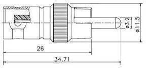 GBC 30.3876.00 Μετατροπέας RCA male σε BNC female Ασημί