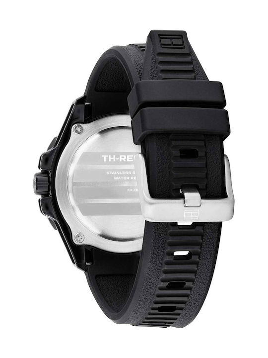 Tommy Hilfiger Regatta Men's Battery Watch with Black Rubber Strap