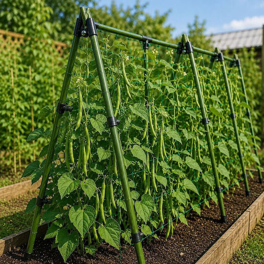 Gartenzaunbedarf aus Kunststoff 10 Stück Schwarz