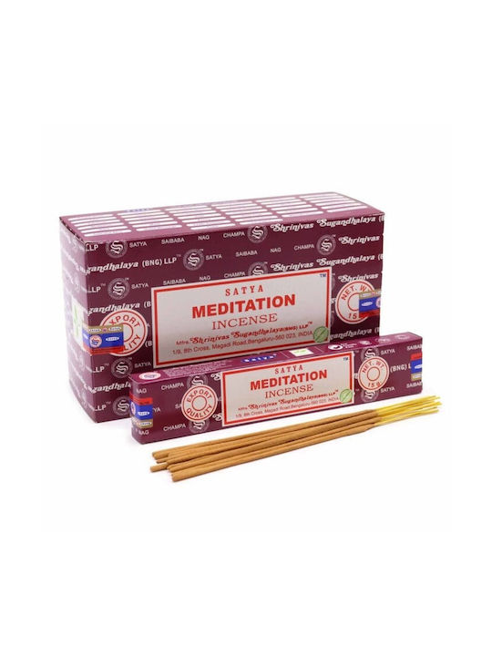Satya Αρωματικά Sticks με Άρωμα Meditation Incense 990 15τμχ