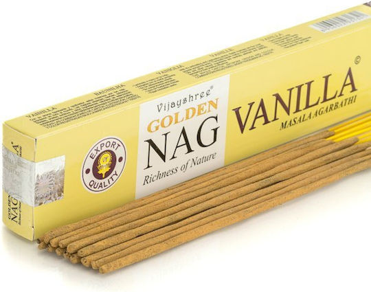 Golden Nag Vanilla Αρωματικά Sticks Χώρου 15gr/15τεμάχια Vijayshree