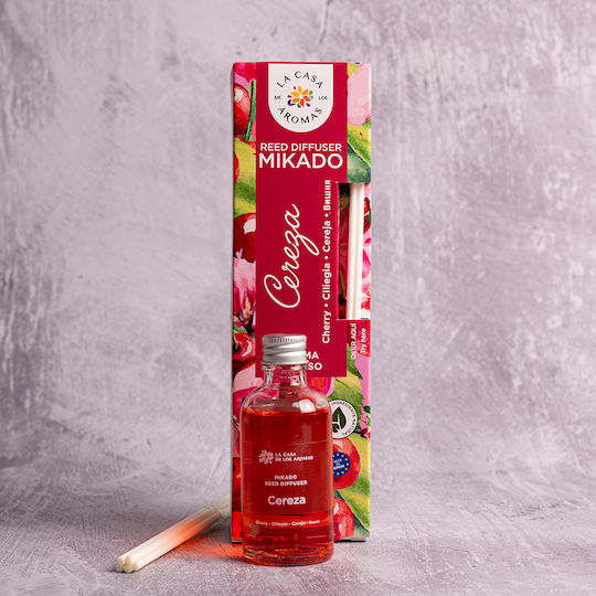 La Casa de los Aromas Diffuser mit Duft Kirsche Glasflasche 50ml