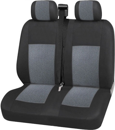 Front Car Covers 3pcs Polyester Transit Peugeot Iveco Gray