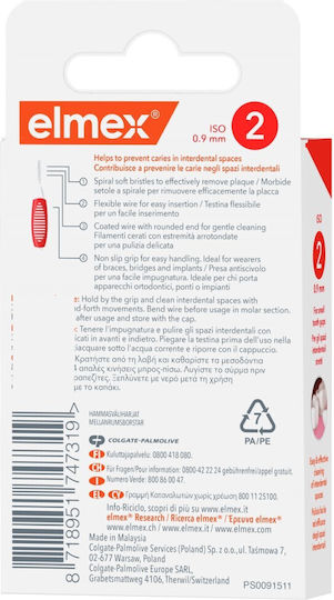 Elmex Μεσοδόντια Βουρτσάκια 0.5mm Κόκκινα 8τμχ