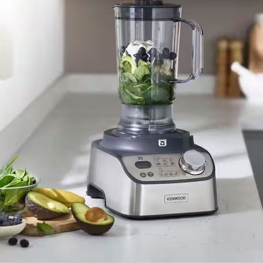 Kenwood 0W22011054 Мултифункционален хранителен процесор 1000W с Купа 3лт и Кана Блендер Сив