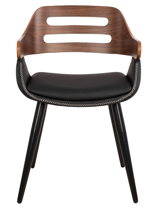 Besucherstuhl Superior Pro mit Armlehnen in Schwarz Farbe 50x53x76cm