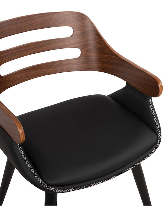 Besucherstuhl Superior Pro mit Armlehnen in Schwarz Farbe 50x53x76cm