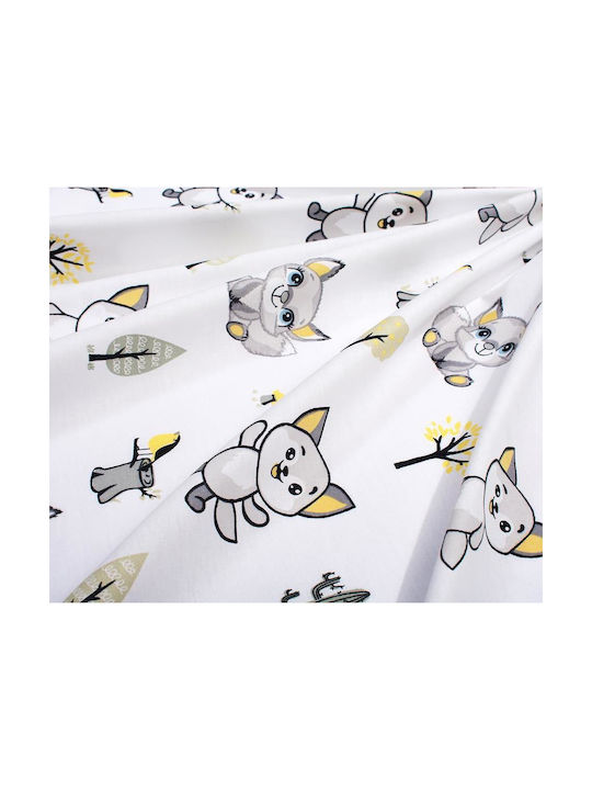 Dimcol Baby Duvet Cover Bebe White Grey 120x160cm