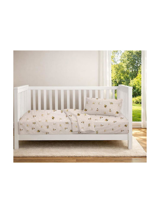 Dimcol Baby Duvet Cover Bear's Playtime 592 Beige 120x160cm