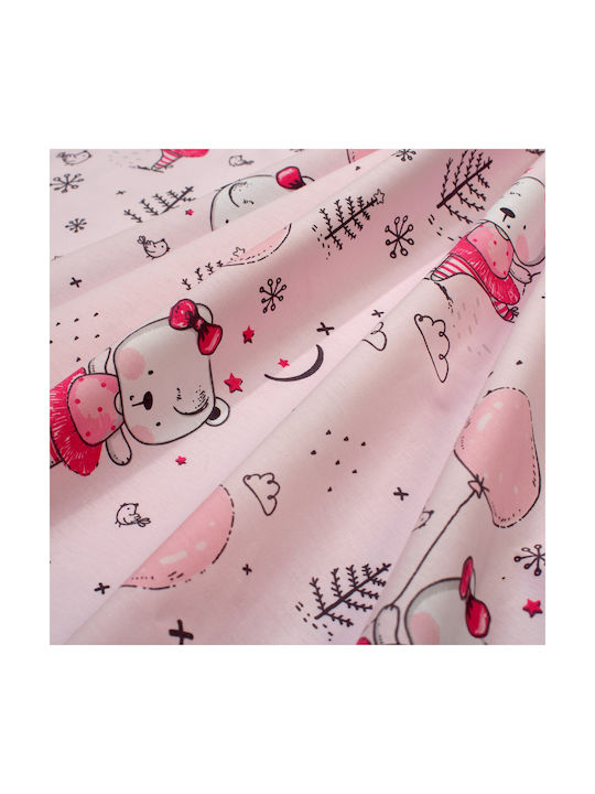 Dimcol Baby Duvet Cover Ballerina Bear 598 Pink 120x160cm
