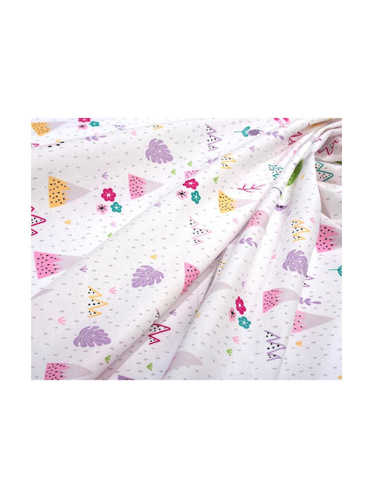 Dimcol Baby Duvet Cover Whimsical Mountainside 587 White-Pastel Lilac 120x160cm