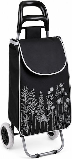 Căruț Metalic de Piață Negru 35x27x94cm