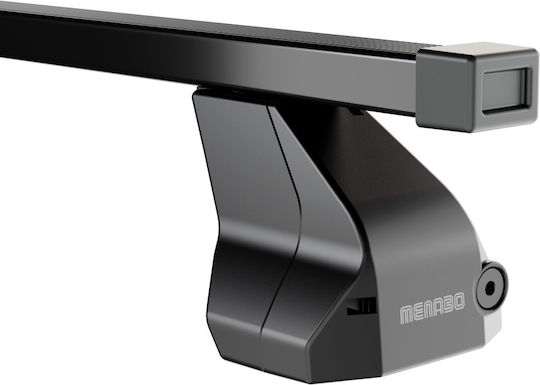 Menabo Complete Set Car Roof Bars Iron Omega M 112 Cm Black Peugeot Ranch 1996>2013-2 Pcs 9860 Mb+12670 Mb Mp.pe.12670/mb-omg-18