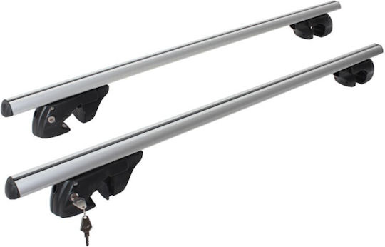 Menabo Car Roof Bars Aluminum Sherman Silver 120 Cm Silver Color Ford Transit Courier 2014 Raised Rails Parallel Bars Empty 2 Pieces 9590/mb Mp.9590/mb-94