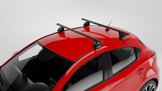 Menabo Complete Set Car Roof Bars Iron Omega L 130 Cm Black Citroen Nemo 2008>-2 Pcs 10660 Mb+12680 Mb Mp.ci.12680/mb-omgb-19