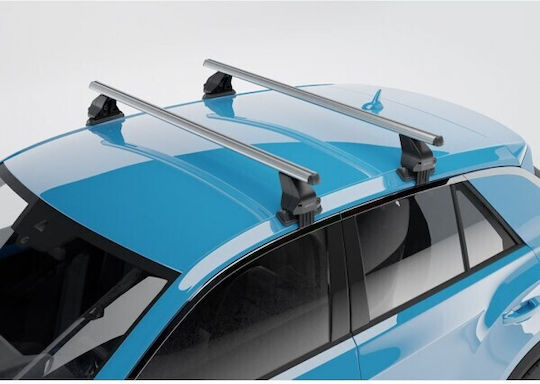 Menabo Complete Set Aluminum Car Roof Bars Omega L 130 Cm Silver Peugeot Partner Iii 2018>-2 Pieces 10630 Mb+13470 Mb Mp.pe.13470/mb-omgs-18