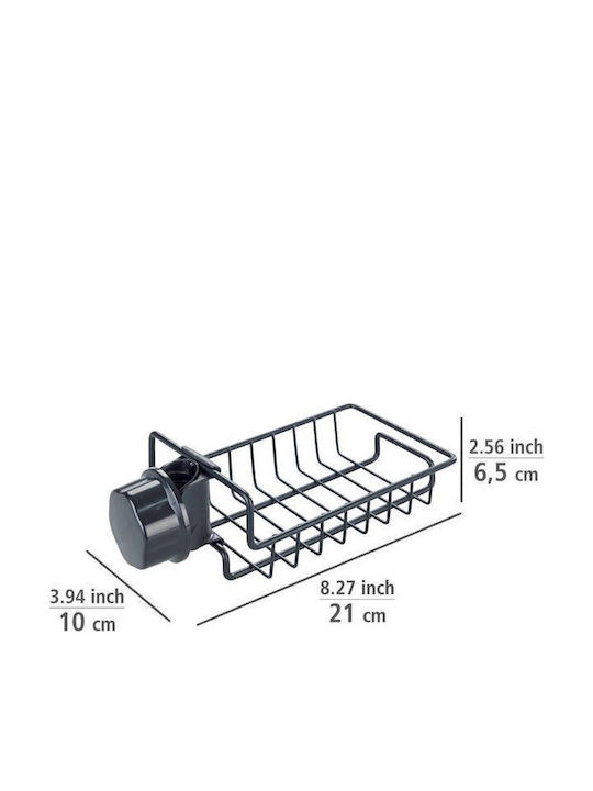 Wenko Ohio Kitchen Sink Organizer Sponge Holder Made of Inox Black