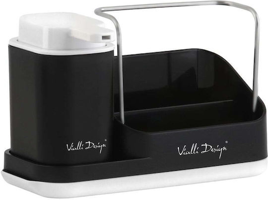 Vialli Design Θήκη για σφουγγάρι σε Μαύρο Χρώμα