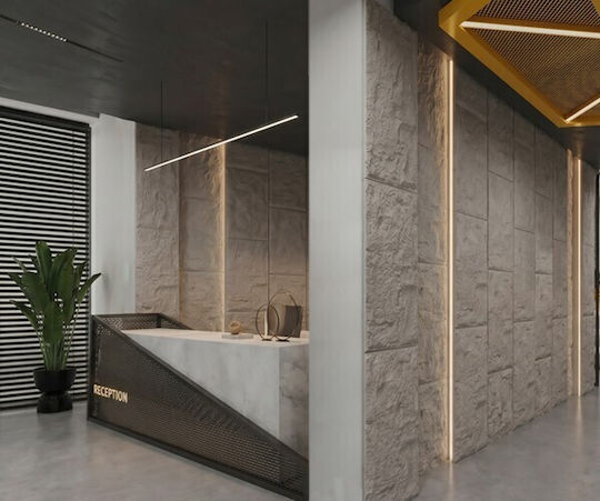3D Стенен Панел С Лепило Сив 60x120см