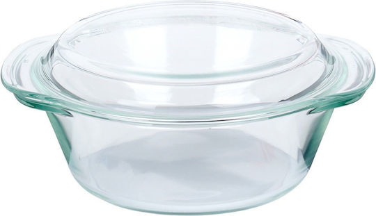 Orion Glass Oval Heat-Resistant Cookware with Lid 1400ml