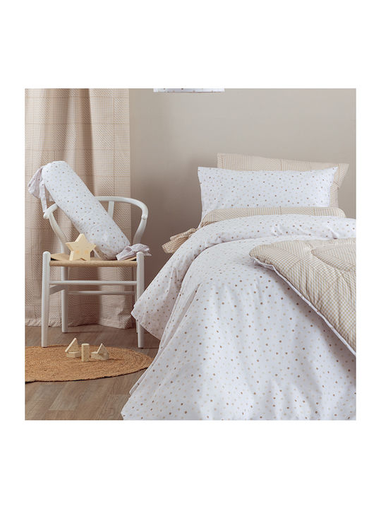 Palamaiki Set Kids Pillowcases Made of 100% Cotton 52x72cm Beige