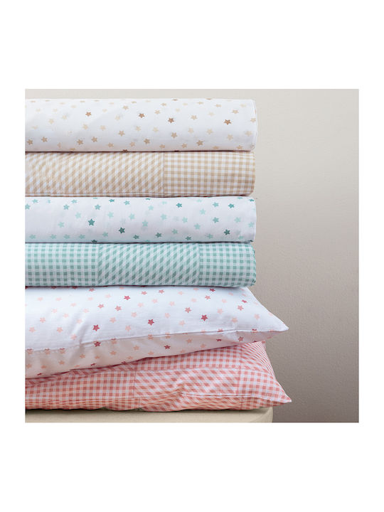 Palamaiki Set Kids Pillowcases Made of 100% Cotton 52x72cm Beige