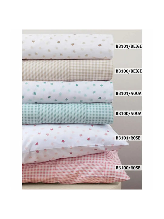 Palamaiki Set Kids Pillowcases Made of 100% Cotton 52x72cm Beige