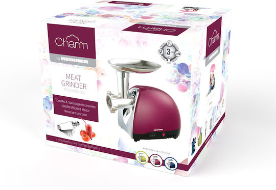 Heinner MG1500TA Meat Grinder 1600W Fuchsia