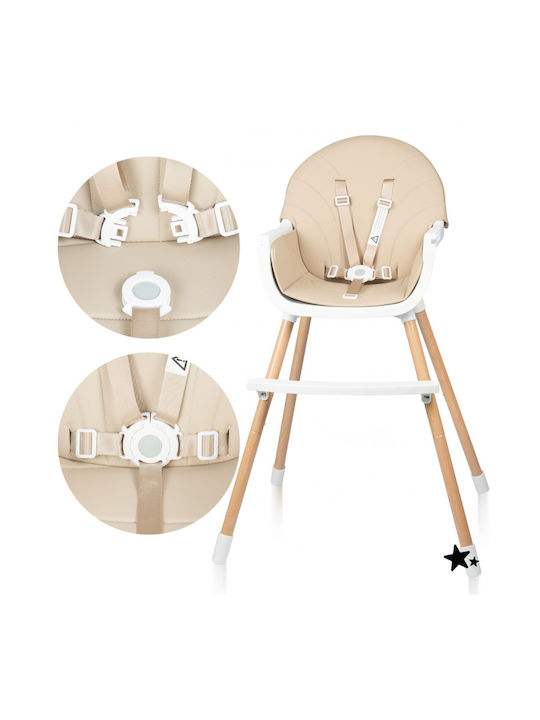 MalPlay MalPlay Baby Hochstuhl 3 in 1 Beiges
