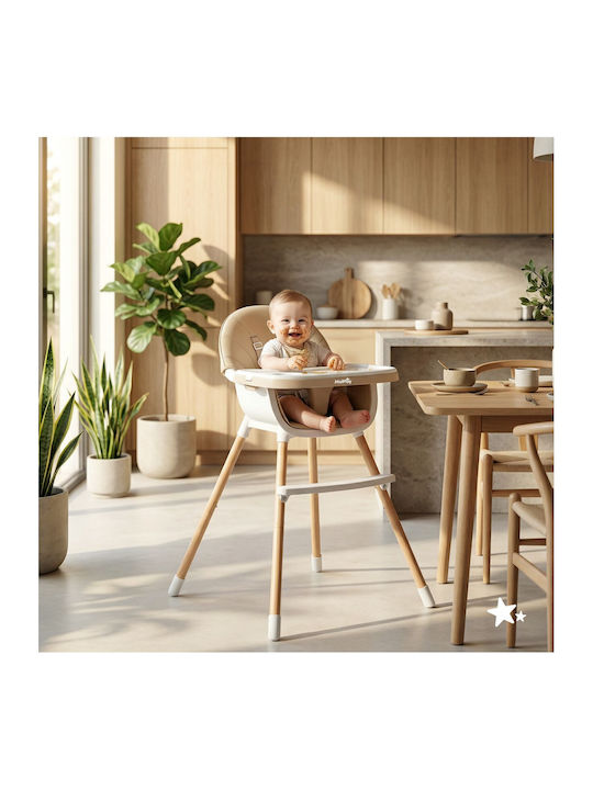 MalPlay MalPlay Baby Hochstuhl 3 in 1 Beiges