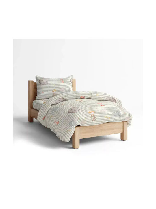 Borea Kids Single Quilt Set With Pillowcase Little Prince Beige 160x220cm