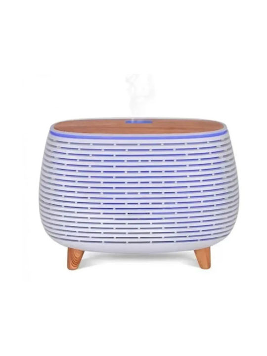 Ultrasonic Aromatherapy Diffuser Device – 7-Color Lamp 400 Ml 6w Kp-7049 Black