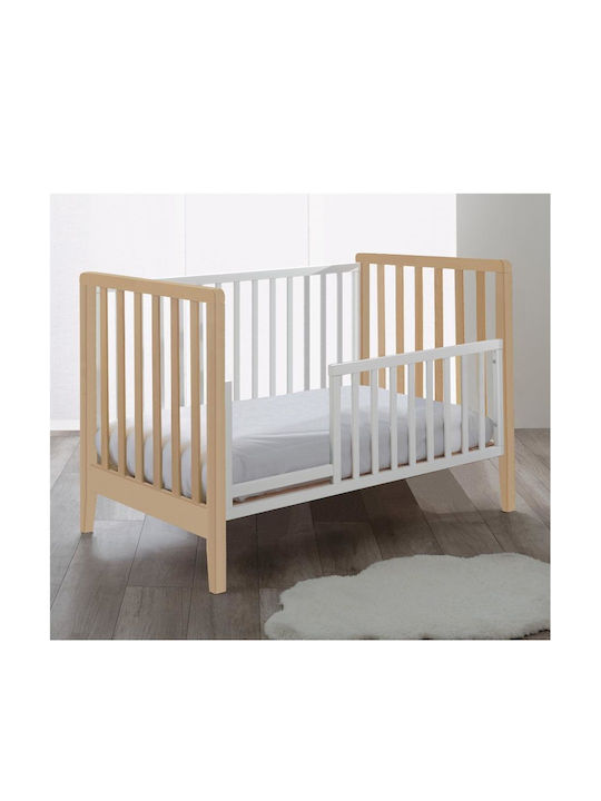 Pali Babybett Win Braun mit Matratze & Räder
