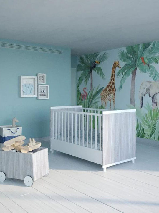 Asterias Bebe Georgio Babybett Grau Weiß