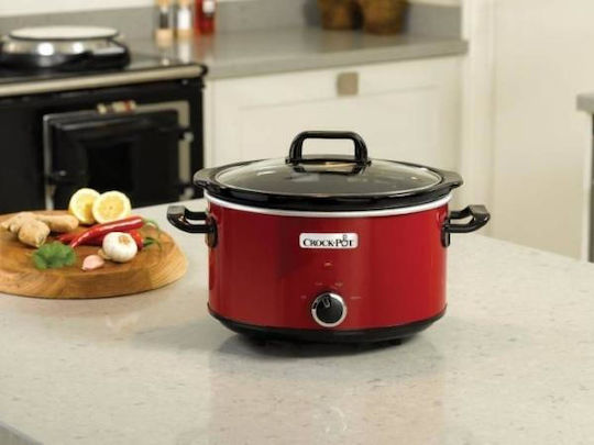 Crock Pot Бавно Готвещ Уред 210W с Капацитет 3.5л Червен