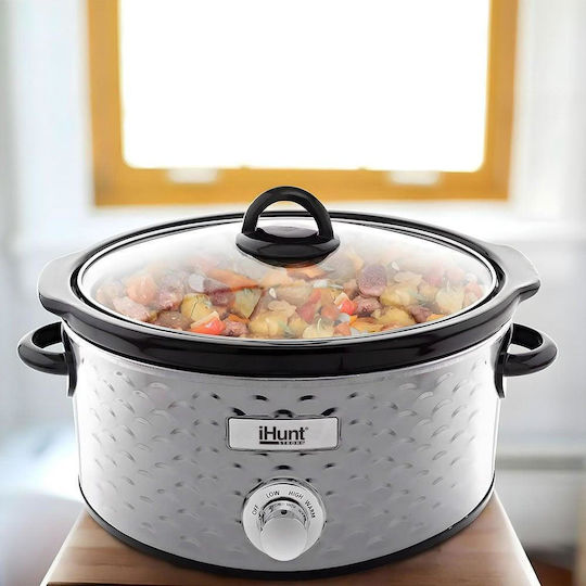 iHunt Slow Cooker 220W με Χωρητικότητα 4.25lt Ασημί