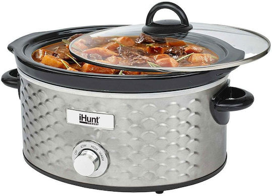 iHunt Slow Cooker 220W με Χωρητικότητα 4.25lt Ασημί