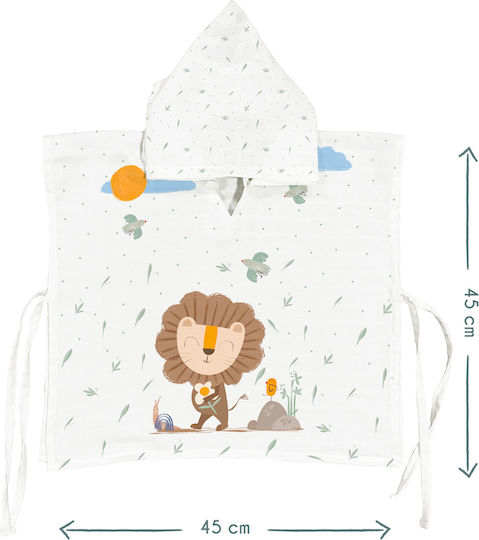 Stewehome Kinder Strandponcho 100% Baumwolle Tierisches Muster · Ste-025539-v53943