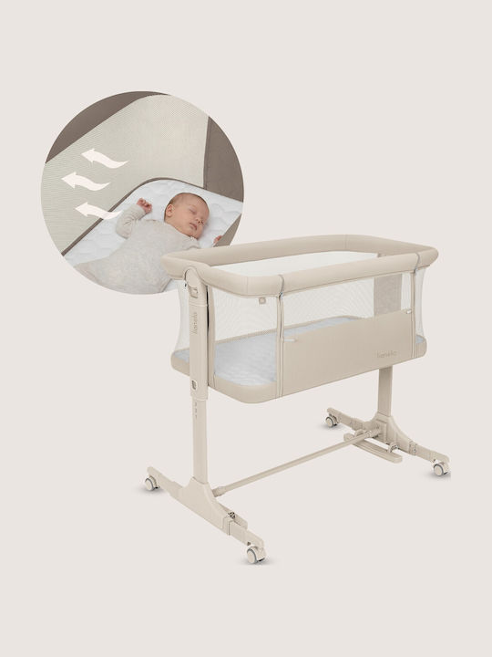 Lionelo Cradle Pari with Mattress and Wheels Beige