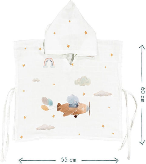 SteweHome Kinder Strandponcho Baumwolle Muslina
