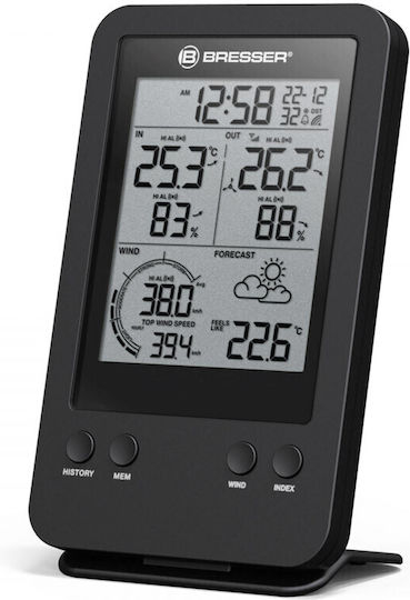 Bresser 3-in-1 Professional 7002531 Ασύρματος Μετεωρολογικός Σταθμός Ψηφιακός Επιτραπέζιος Μαύρος