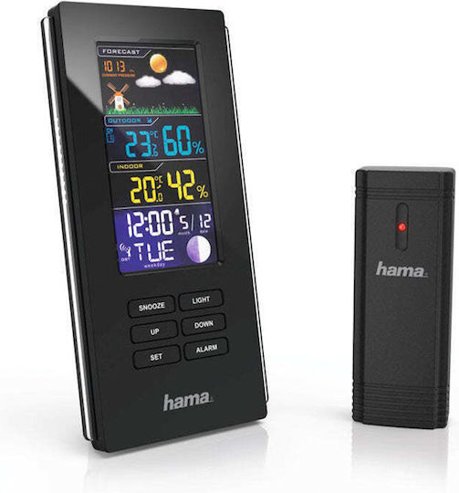 HAMA Color Edge Wireless Digital Weather Station Tabletop