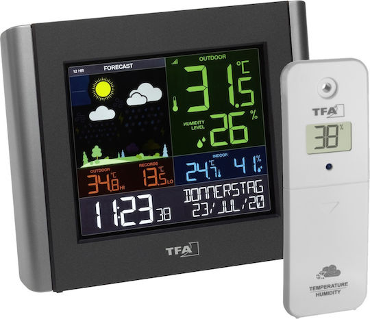 TFA View Meteo Wireless Digital Weather Station Wall Mounted / Tabletop Black