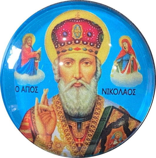 Glass Magnet 34mm Saint Nicholas A